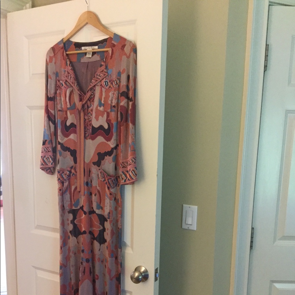 Diane Von Furstenberg Multicolored Maxi Knit Dress